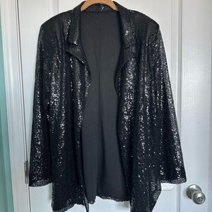 Cupshe Black sequin jacket NWT